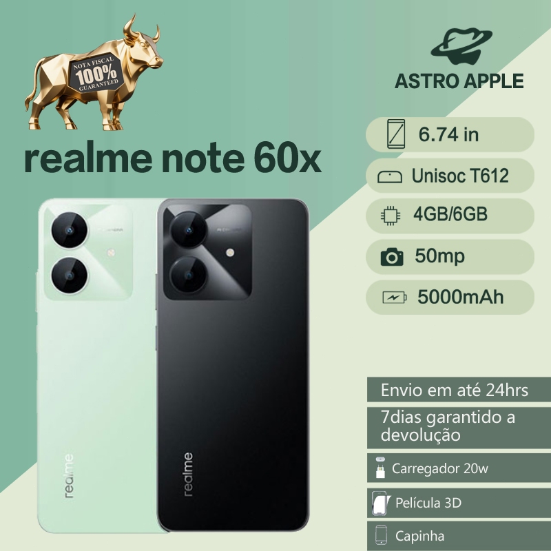 Celular Realme Note 60X 3G/64GB 4GB/128GB Ram Dual Sim Global