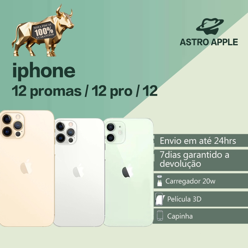 Celular IPhone 12 PRO/12 Pro Max 128gb 256gb DE VITRINE