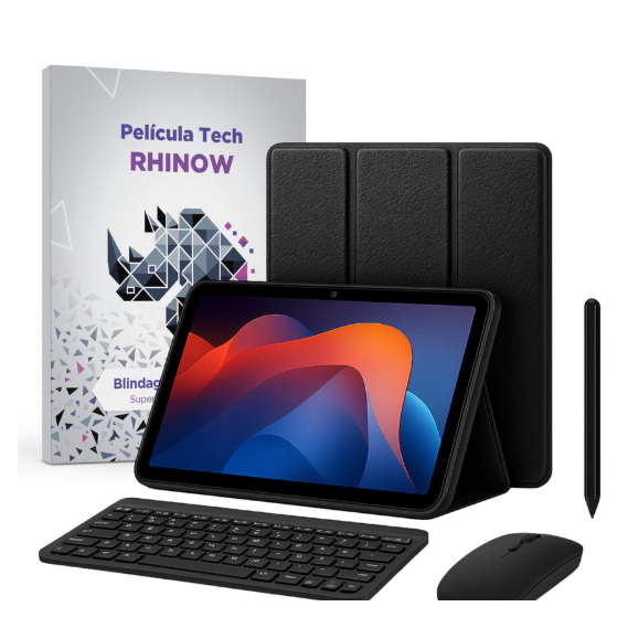 Kit Capa Slim para Xiaomi Redmi Pad 2 + Película de vidro + Caneta + Teclado e Mouse