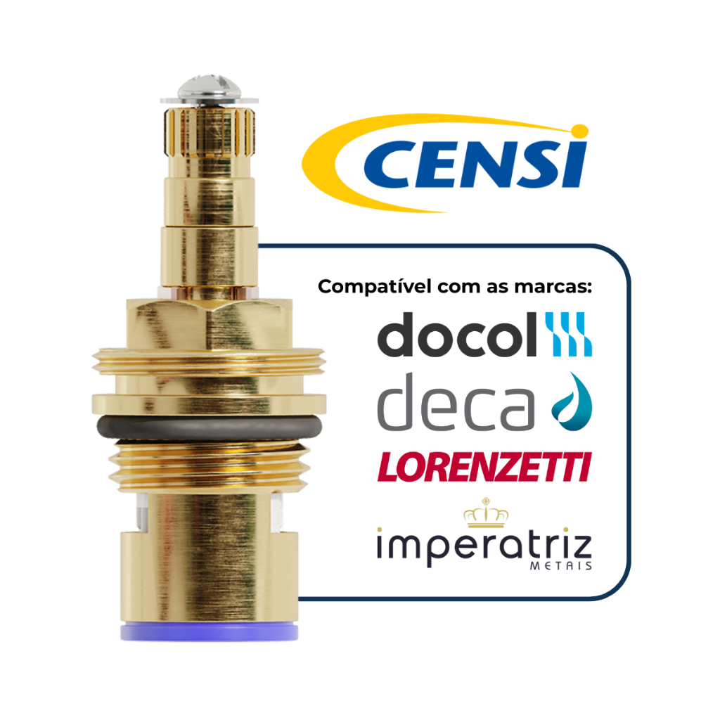 Reparo de Torneira 1/4 de Volta Multimarcas Deca Docol Lorenzetti Imperatriz Rosca N.43 - Censi