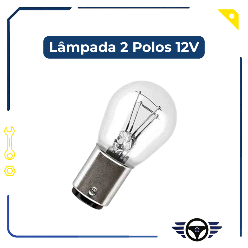 Jogo Lâmpada 12V 2 Polos Veicular Seta Conjugada Luz de Freio Stop Automotiva em Oferta na Shopee