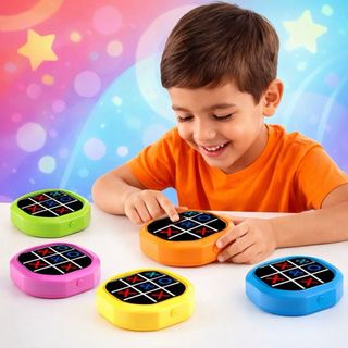 Jogo da Velha Divertido Digital 3 em 1 Eletrônico com Carregador USB Brinquedo Infantil Educativo Jogo da Memória