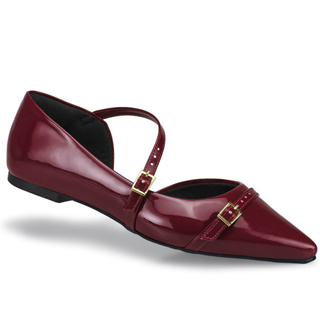 Sapato Feminino Sapatilha Slingback Rasteira Bico Fino Fivelas Mule Social Casual 6772 em Oferta na Shopee