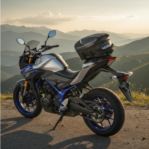 Alforge Bolsa Traseira Moto 21L Expansível Cabe Capacete Impermeável Fácil Instalar