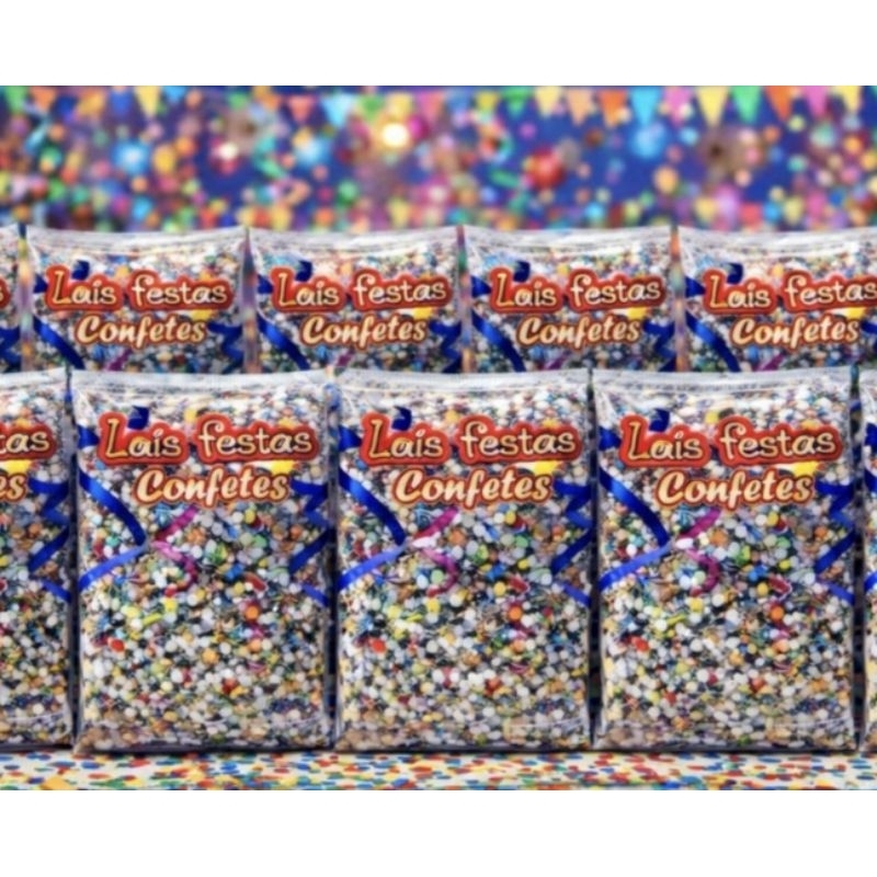 Kit 10 Pacotes de Confete Carnaval 100g em Oferta na Shopee