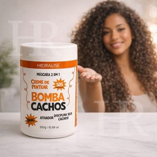 Creme de Pentear SOS Bomba Mascara 2 em 1 - Cachedos e Crespos - Hidralize 1kg em Oferta na Shopee