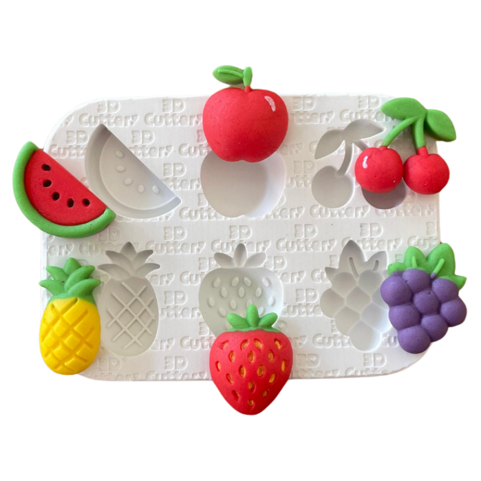 Molde de Silicone - Frutas - para Enfeites e Apliques de Confeitaria e Artesanato em Oferta na Shopee