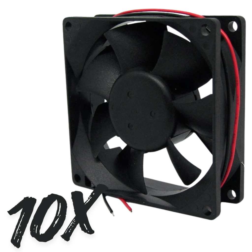 10X Micro Ventilador 90x90x25 12V 92x92x25mm Cooler Ventoinha 90x90 12V (Kit C/ 10 pçs) em Oferta na Shopee