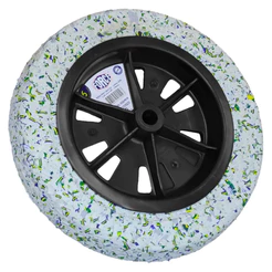 Roda Completa Maciça Borracha Reciclada 3.25 x 8 x 1" (Furo 25mm) Force