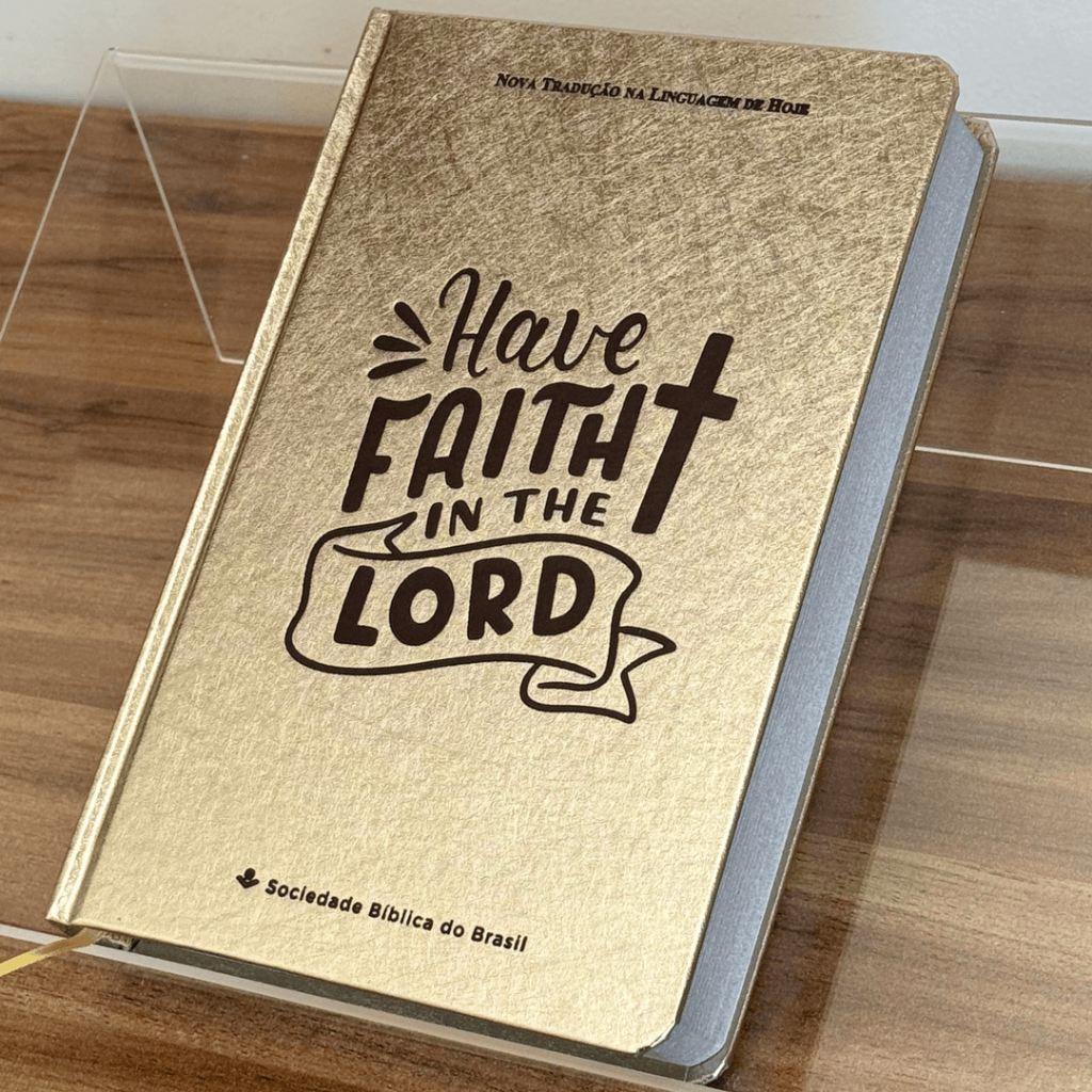 BÍBLIA SAGRADA - NTLH - Letra Grande - Capa Dura DOURADO FOSCO em Oferta na Shopee