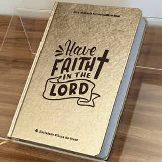 BÍBLIA SAGRADA - NTLH - Letra Grande - Capa Dura DOURADO FOSCO em Oferta na Shopee