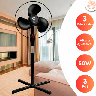 Ventilador De Coluna De Chão Turbo 127V Vento Forte 3 Velocidades em Oferta na Shopee