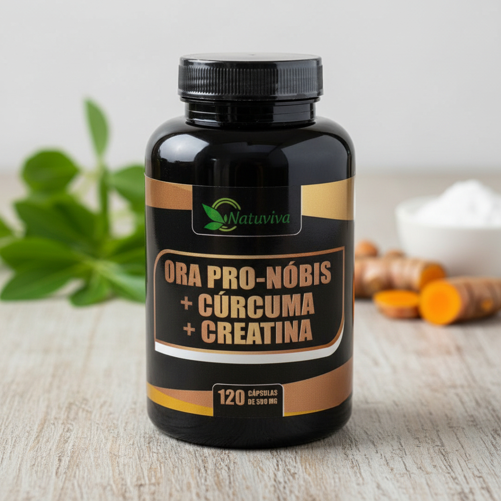 OraPro-Nbs curcuma + creatina 120 cápsulas 500mg - Natuviva em Oferta na Shopee
