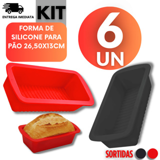 Jogo 6 Formas assadeiras Pão Silicone Torta Pudim Bolo Inglês Sobremesas Culinária forma assadeira em Oferta na Shopee