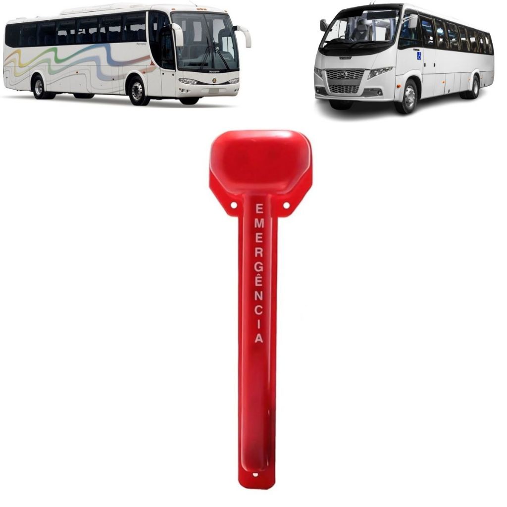 Capa Lacre janela Emergencia Martelinho Micro Onibus Volare W8 Marcopolo G6 Rodoviario