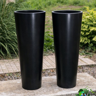 Kit 2 Vasos Para Plantas Cone Decorativo Luxo Coluna Ibiza Polietileno em Oferta na Shopee