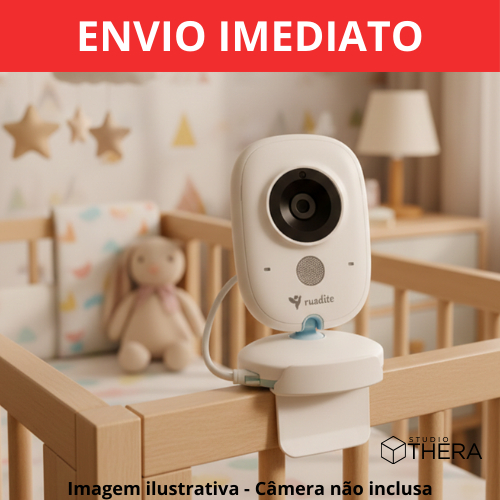 Suporte de Babá Eletrônica para Berço Universal Ajustável Flexível Monitor Bebê Minimalista de Berço