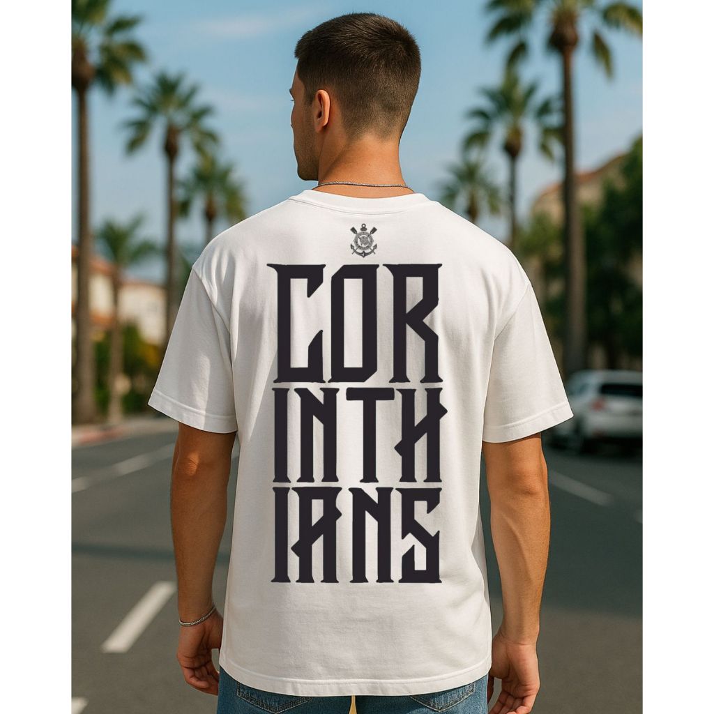 ⚫️⚪️Camiseta Plus size Masculina Algodao Premium ✅Corinthians 2025 Gaviões da Fiel ⚽️Manto timão