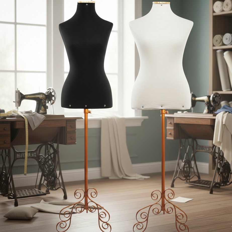 1 Manequim Feminino Busto Forrado Moda Vitrine Loja Pedestal Ferro Vintage Rose em Oferta na Shopee