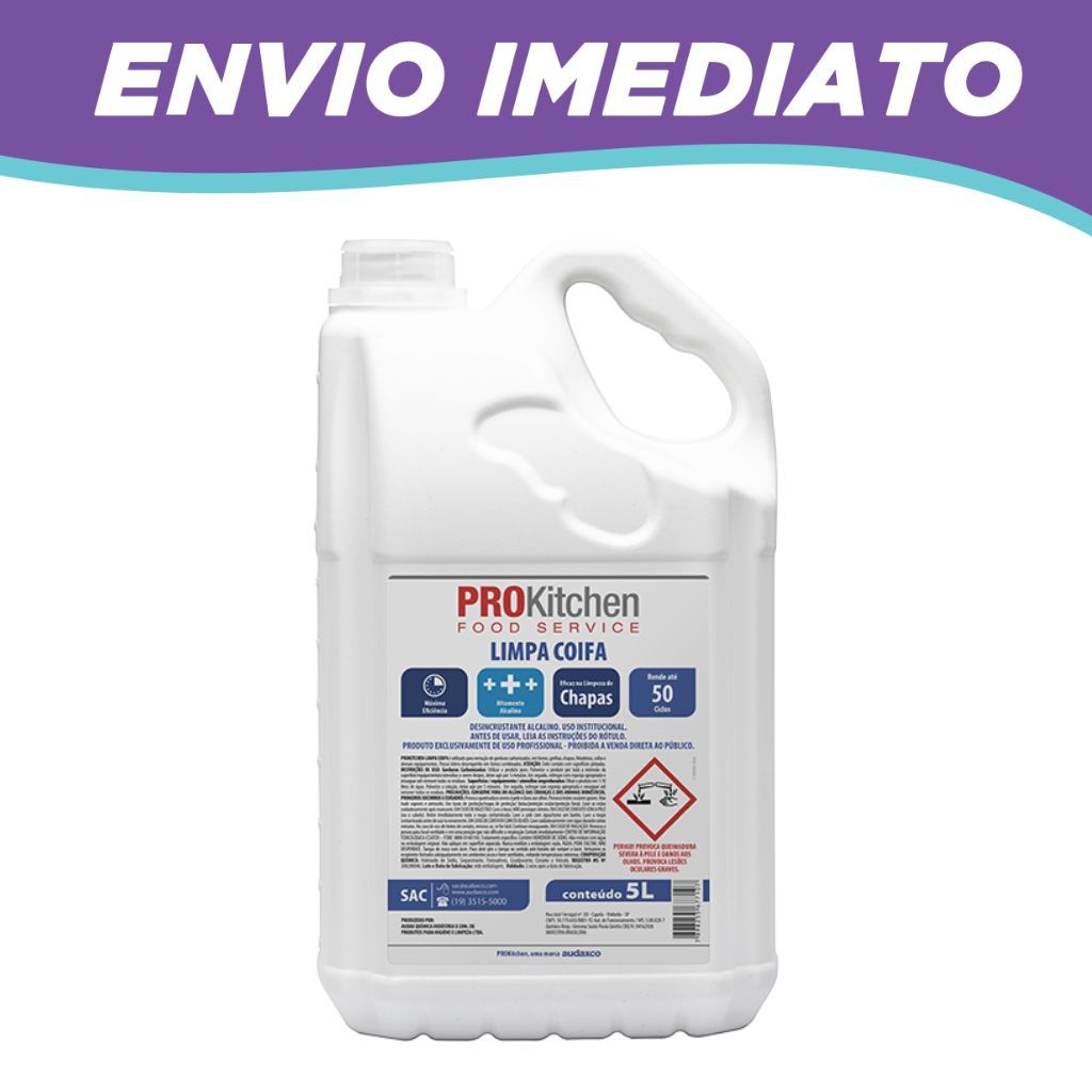 Detergente Desincrustante Limpa Coifa 5L Prokitchen Audax