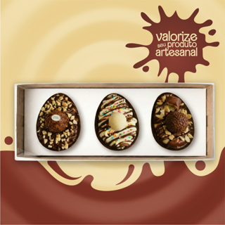 10 Caixas P/ 3 Ovos Com Visor - 50g- 17x9,5x4cm- CX0054 Branco Fundo Kraft em Oferta na Shopee