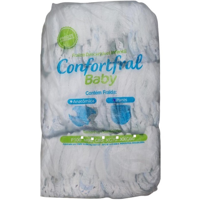 Fraldas Confortfral Infantil de Vestir pants M 90 G 80 XG 70 XXG 60 unidades Promocao Pacotão Calcinha Cueca