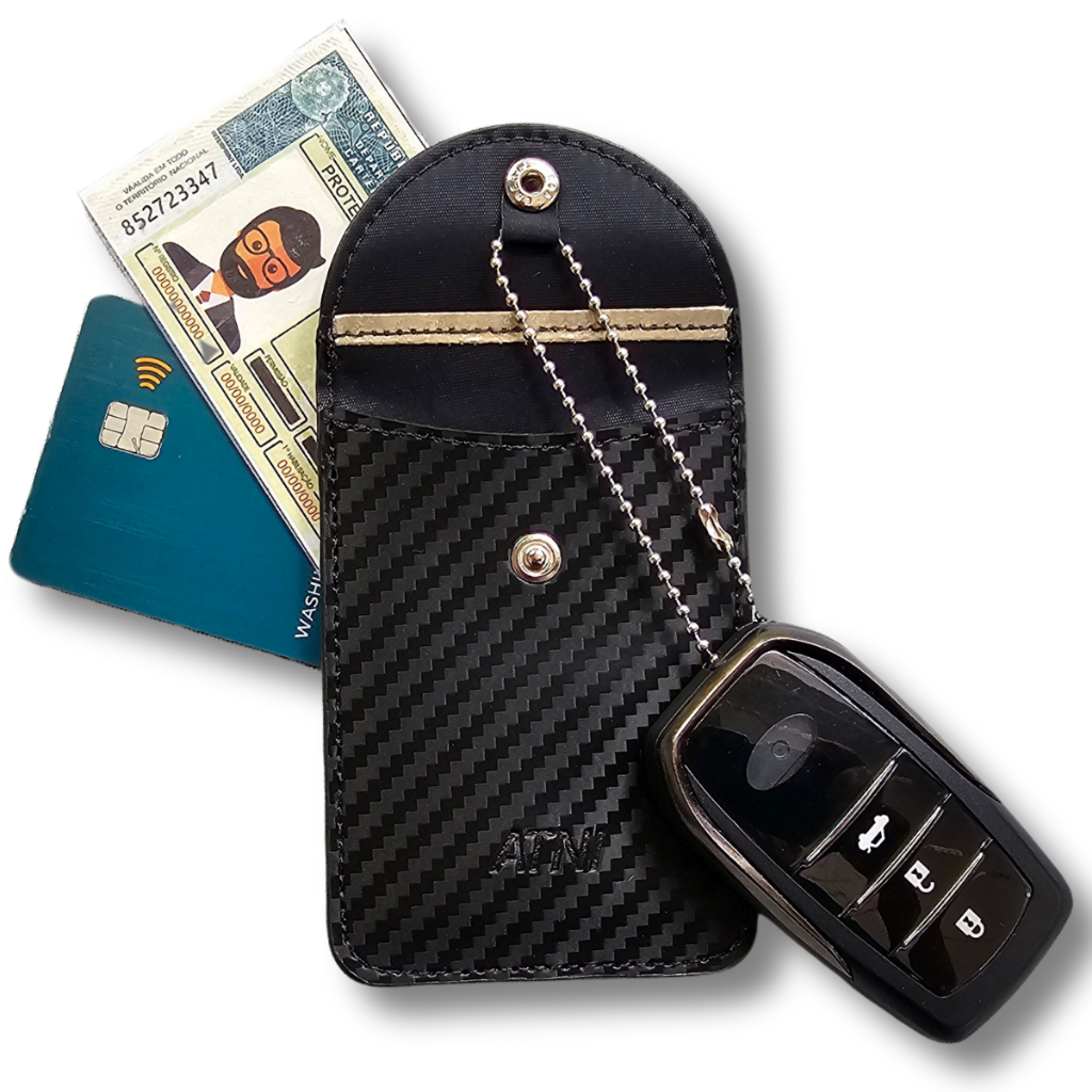 Mini Bolsa Chave Carteira Bloqueia o Sinal Carro RFID Faraday Atni Estojo Protection Antifurto em Oferta na Shopee