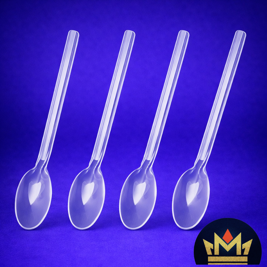 Mini Colher para Docinhos - Colher PICCOLO Cristal ou Preta - Plastilânia - 100 ou 200 unidades