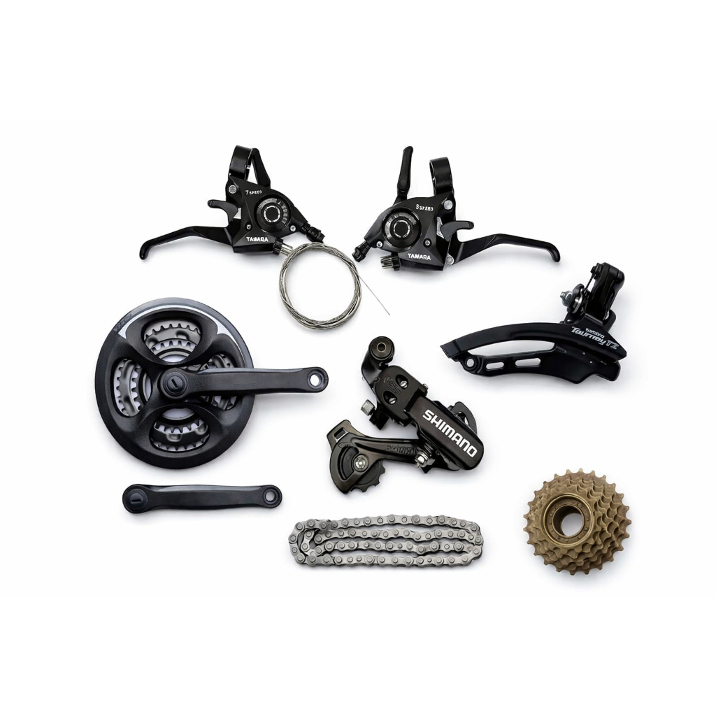 KIT TRANSMISSÃO 21V SHIMANO TOURNEY CÂMBIOS PEDIVELA PASSADOR RAPID FIRE em Oferta na Shopee
