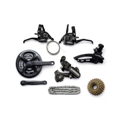 KIT TRANSMISSÃO 21V SHIMANO TOURNEY CÂMBIOS PEDIVELA PASSADOR RAPID FIRE