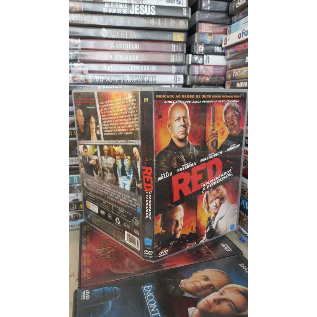 DVD red aposentados e perigosos - Brucce Willis Morgan Freeman malkovich - Excelente - estado de novo