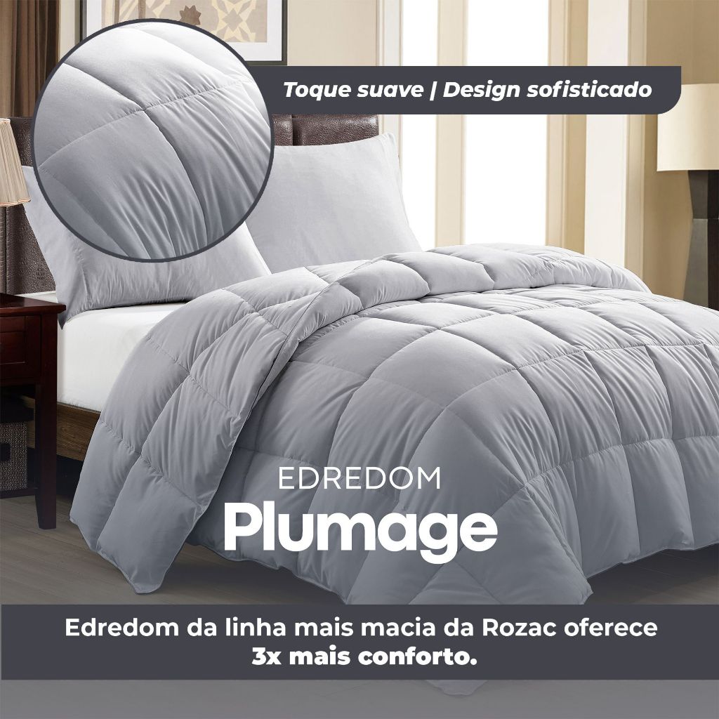 Edredom Dupla Face King Térmico Matelassado 2,60 m x 2,80 m Plumage Toque Suave Toque de Pluma em Oferta na Shopee