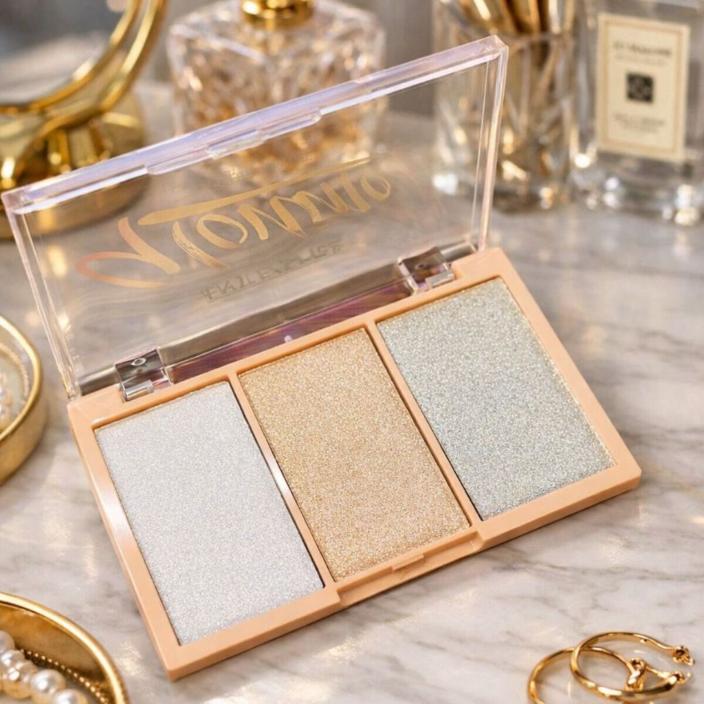 Paleta Trio de Iluminador Glow - Maquiagem para Rosto e Corpo