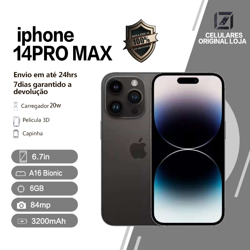Apple iPhone 14 Pro Max (tela 6.7) - 128GB/256GB - 100% Original