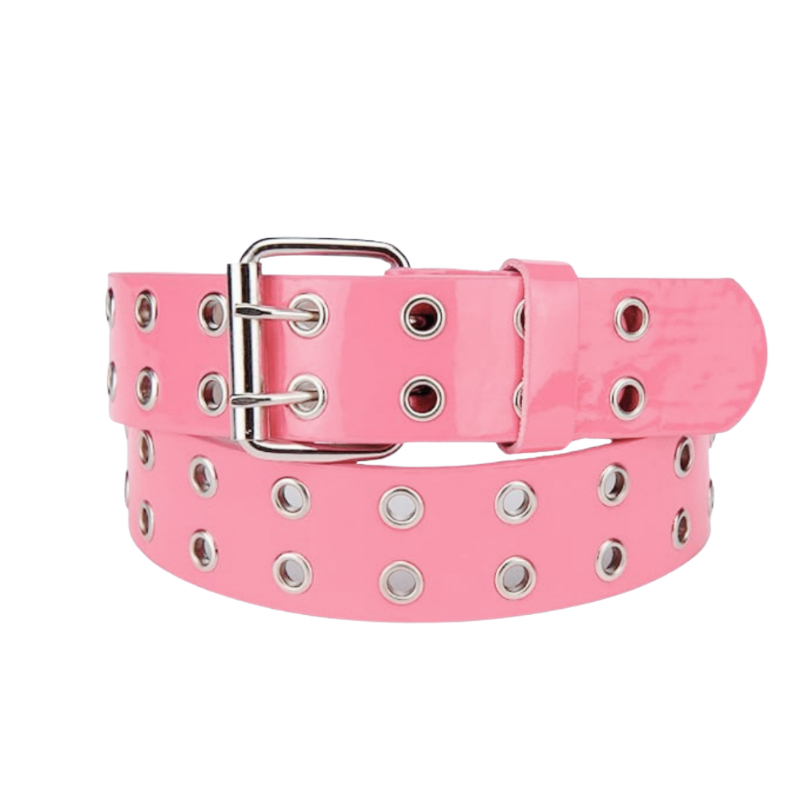 Cinto Punk Rock ROSA ilhós duplo egirl kpop rock em Oferta na Shopee