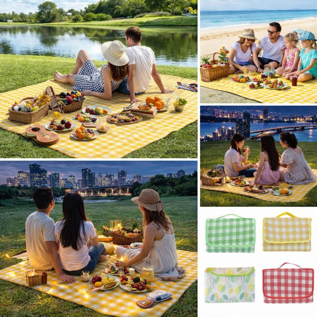 Tapete De Piquenique  À Prova De Umidade Tecido Portátil D'água 200*200 cm em Oferta na Shopee