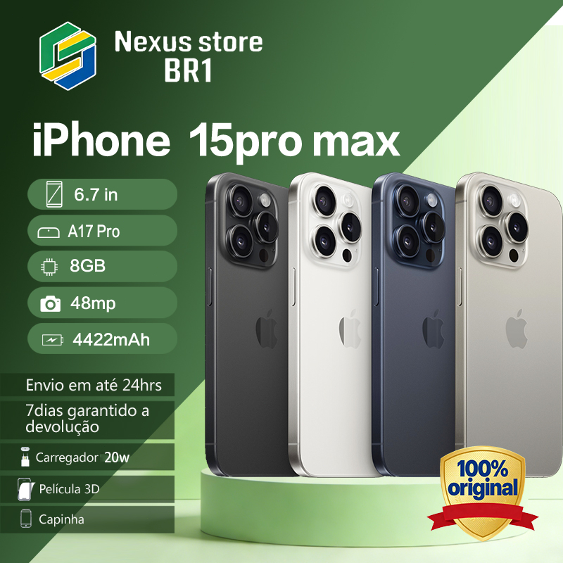 Apple iPhone 15 Pro Max 128/ 256GB 100% Original Com Garantia VITRINE