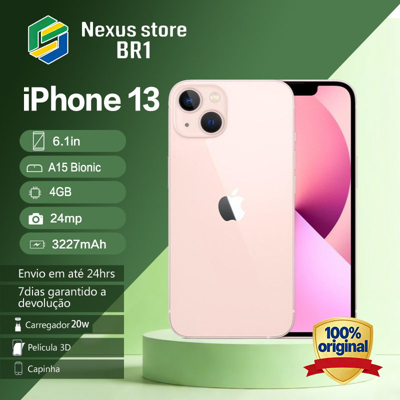 Celular iPhone 13 128GB/256GB Tela 6,1” 12MP A15 Bionic 100% Original Com Garantia