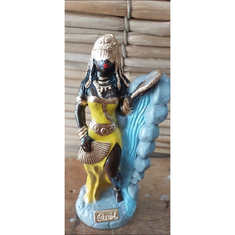 Imagem Orixá Oxum - Gesso 23cm - Escultura Umbanda Candomblé