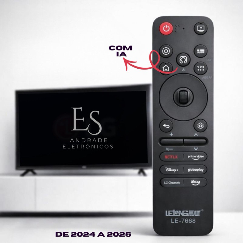 Controle Smart Magic Com Voz Mr25ga Para Tv Lg Ua75 Ua8550 Ut8000 Ua7500psa
