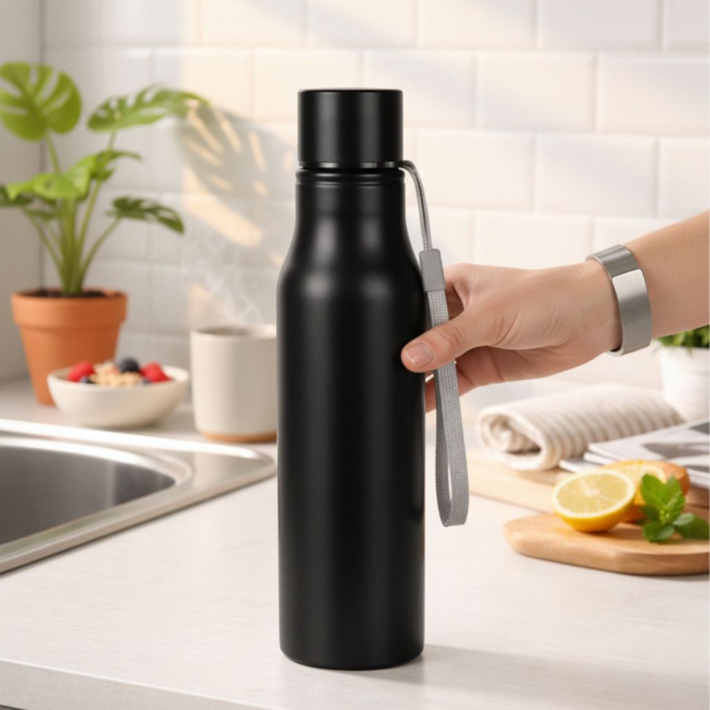 Garrafa Térmica 750ml Aço Inox Portátil Com Alça Para Viagem Academia Trabalho Escola em Oferta na Shopee