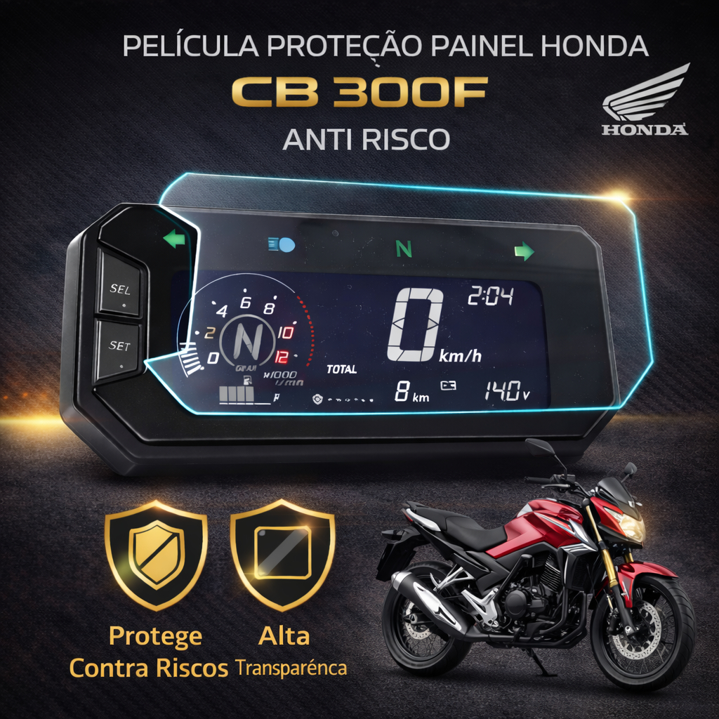 Pelicula Proteção Painel Honda Cb300 Twister CB300 Cb300f 2023 2024 2025 2026 ShieldForce Anti Risco em Oferta na Shopee