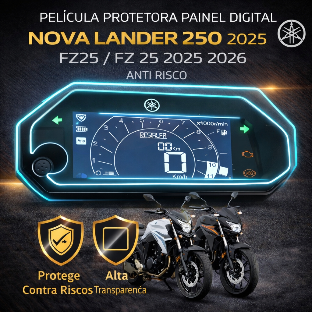 Película Protetora Painel Digital Nova Lander 250 2025 Fz25 Fz 25 2025 2026 Anti Risco em Oferta na Shopee