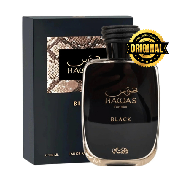 Perfume Árabe Hawas Black For Him 100ml Rasasi Masculino Original em Oferta na Shopee