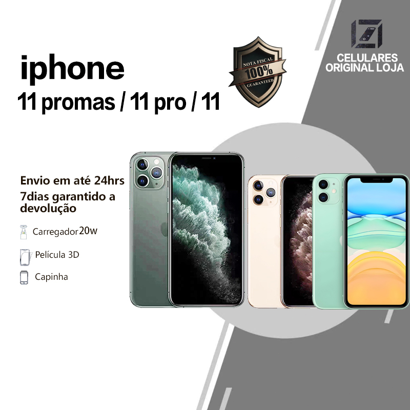 iPhone 11/11 Pro/ 11 Pro Max 64/128/256GB 100% Original Com Garantia VITRINE
