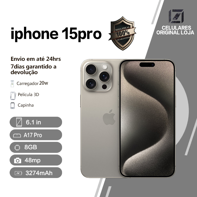 Celular iPhone 15 Pro e Pro Max 128gb e 256gb 5g Original + Nf Produto de Exibição - Miniatura 3