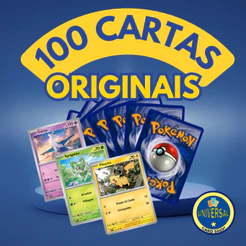 Cartas Pokemon Originais Lote de 100, 50 ou 20 - Sem cards repetidas - Brilhante Garantida
