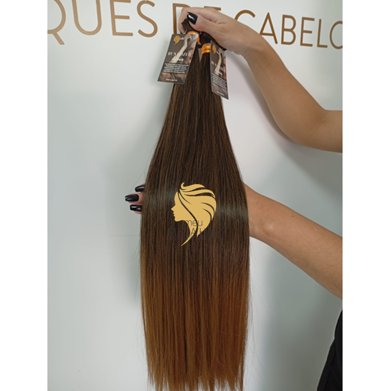 Aplique Cabelo Californiana 70cm 100g Tela Para Mega Hair Humanizado Mega