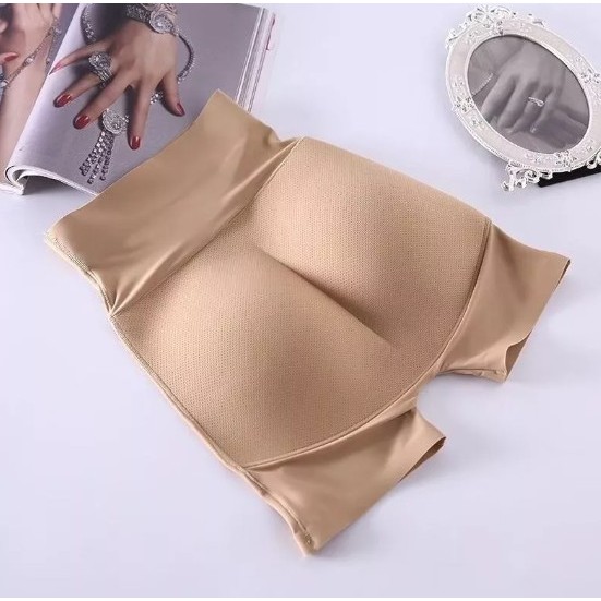 Calcinha Short Com Enchimento no Bumbum e Quadril Cintura Alta Modeladora Aumenta e Empina Bumbum
