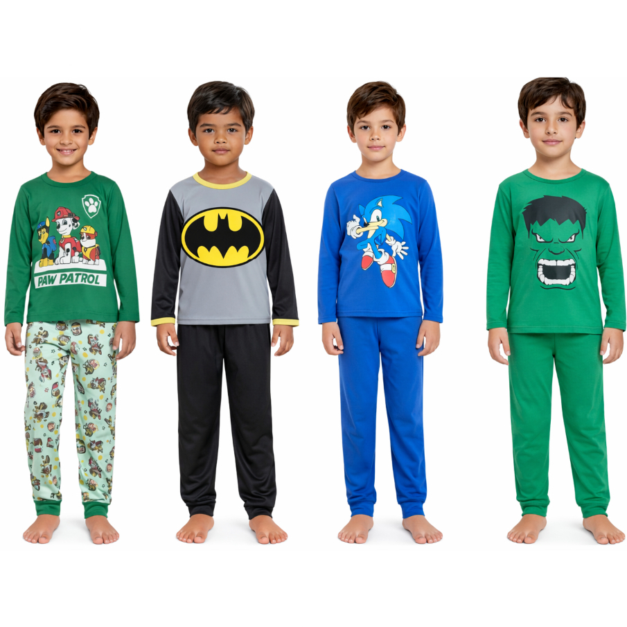 Roupa De Dormir meninos SONIC Pijamas Infantil Camiseta E calça Crianças